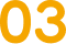 Orange number three on black background
